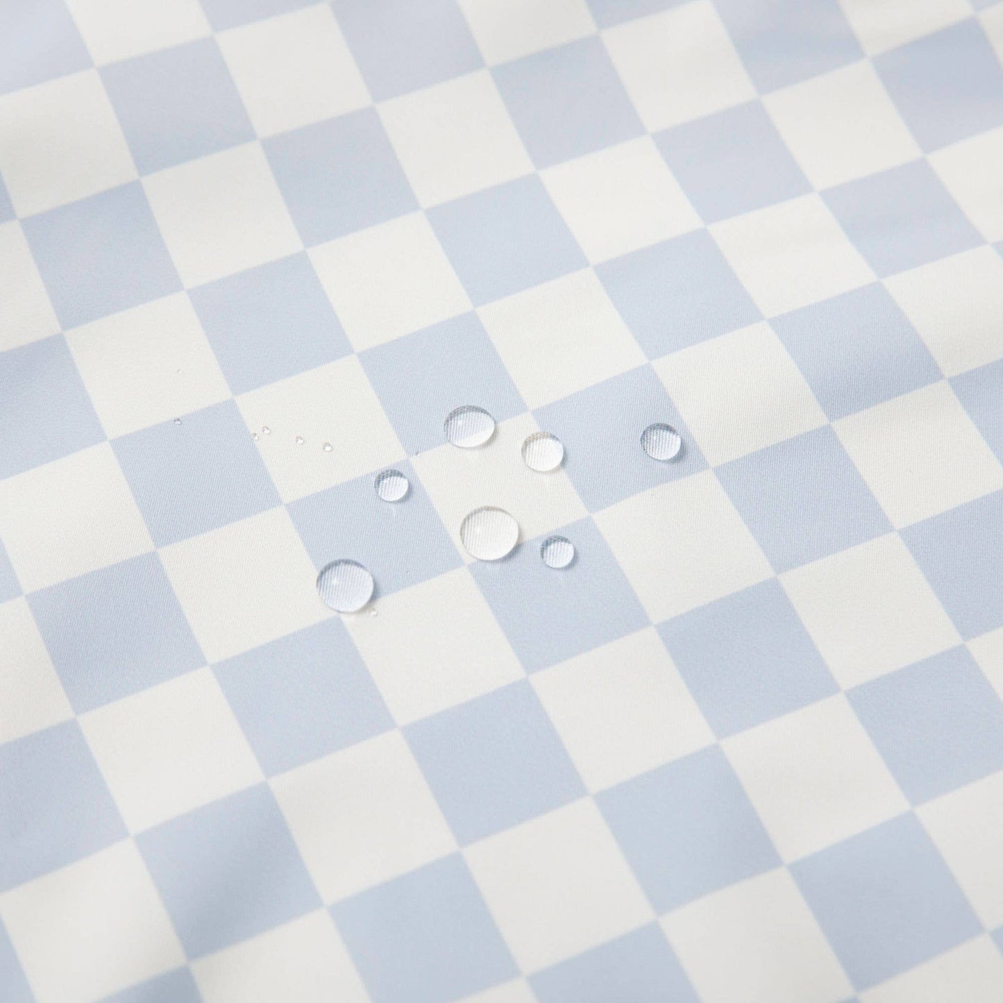 Smock Bib for Baby & Toddler Long Sleeve (Blue Checkers)