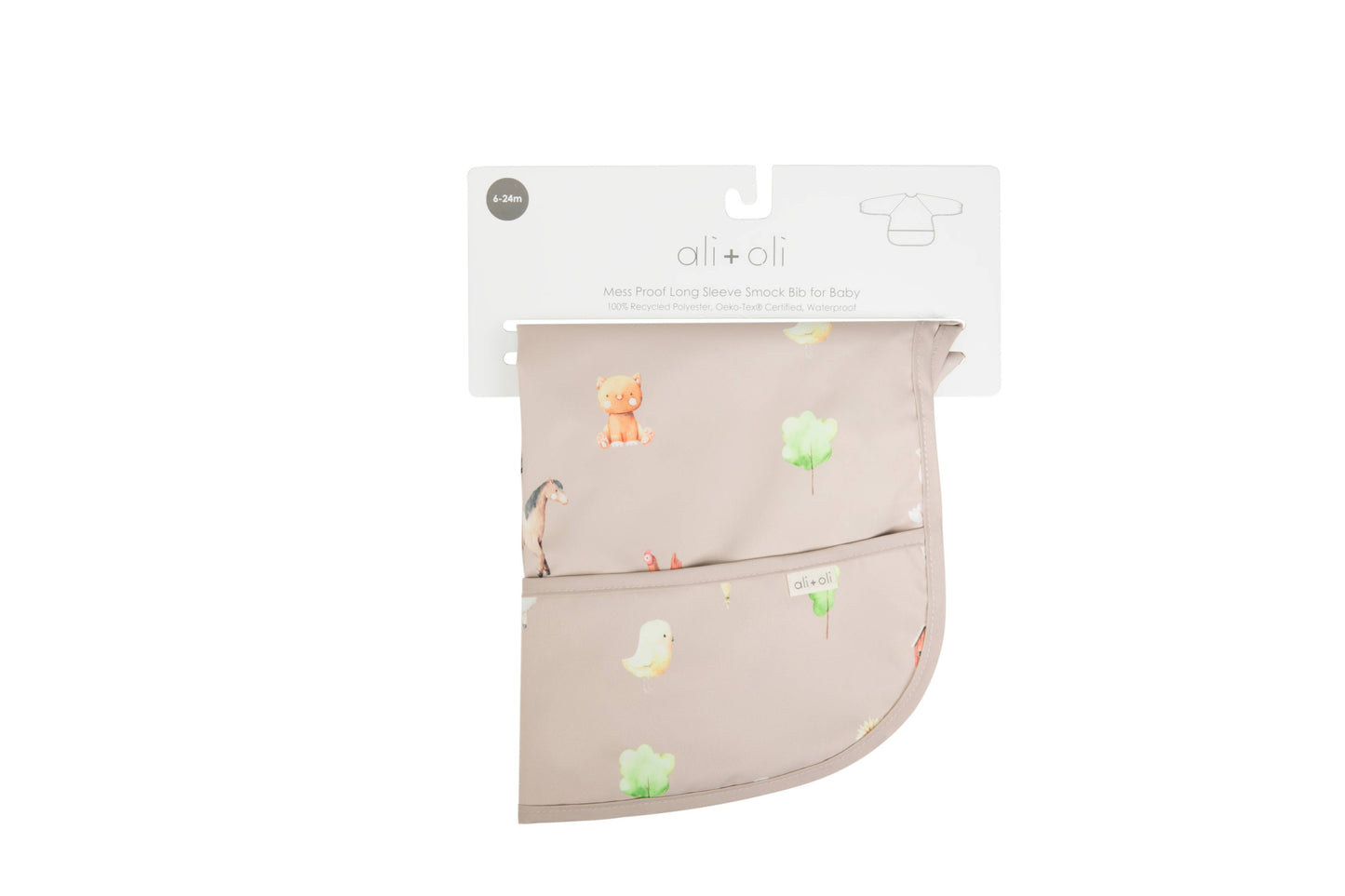 Smock Bib for Baby & Toddler Long Sleeve (Farm)