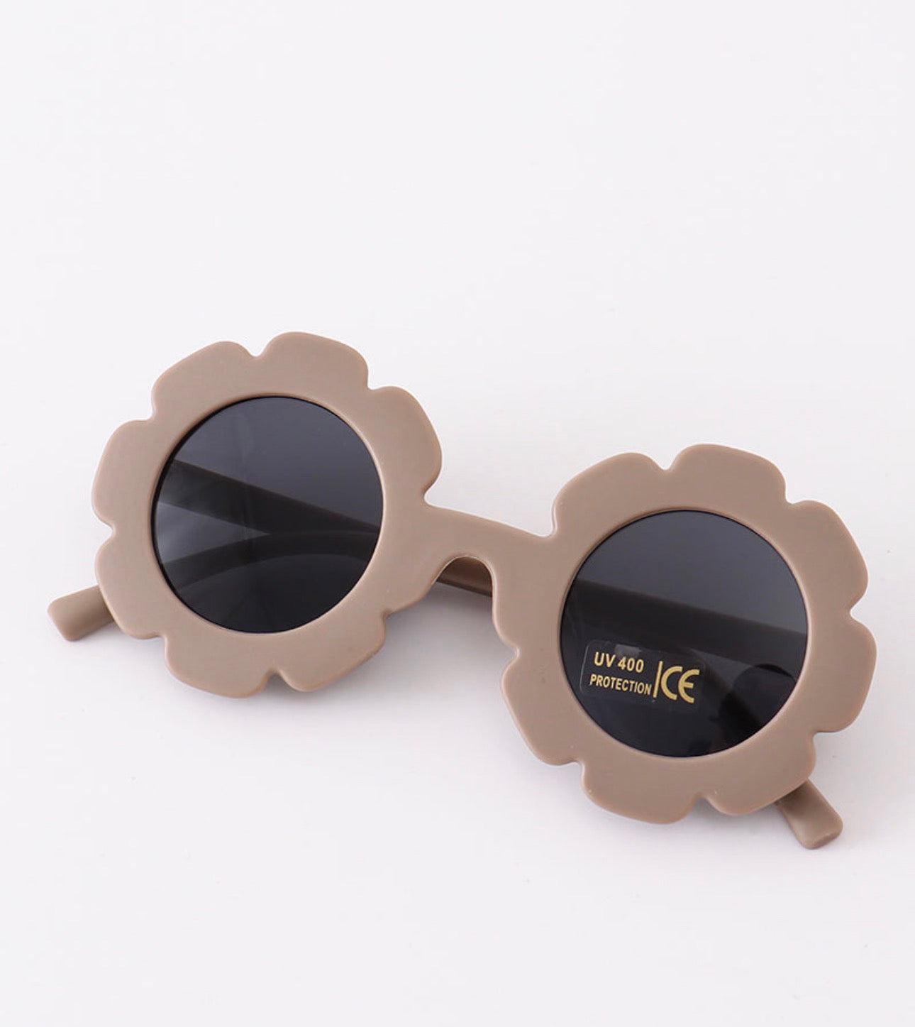 Retro Flower Sunglasses - Brown