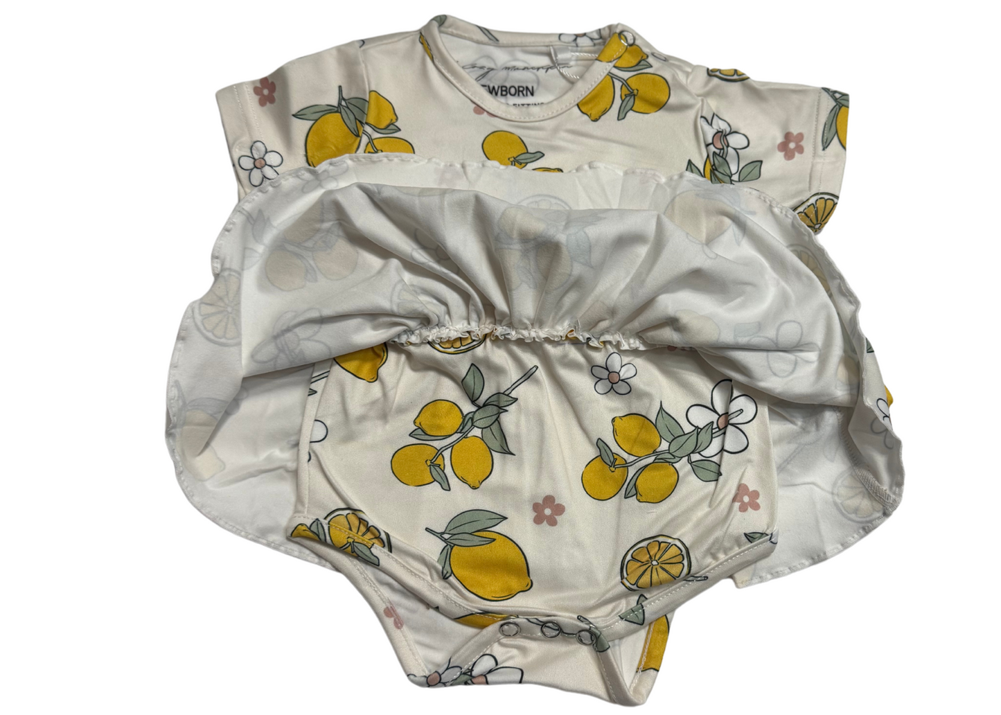 Lemon Peasy Dress & Bow Set
