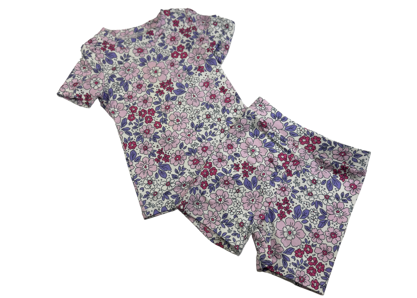 Violet Floral Comfort Wear Two Piece Set