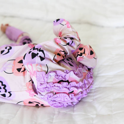 Emmy Ruffle Zippy Bamboo Halloween Pumpkins