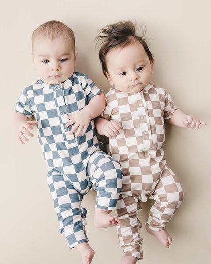 Bamboo Checkered Jumpsuit | Blue