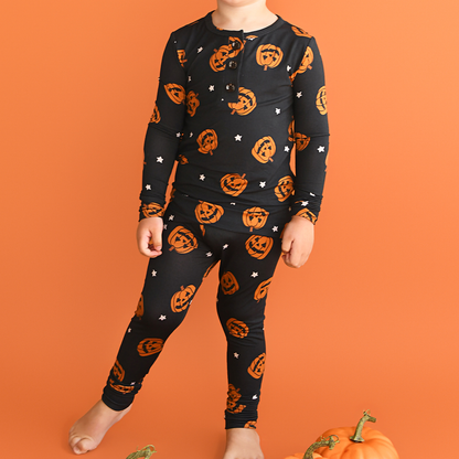 Jack Two Piece Bamboo Halloween Pumpkins