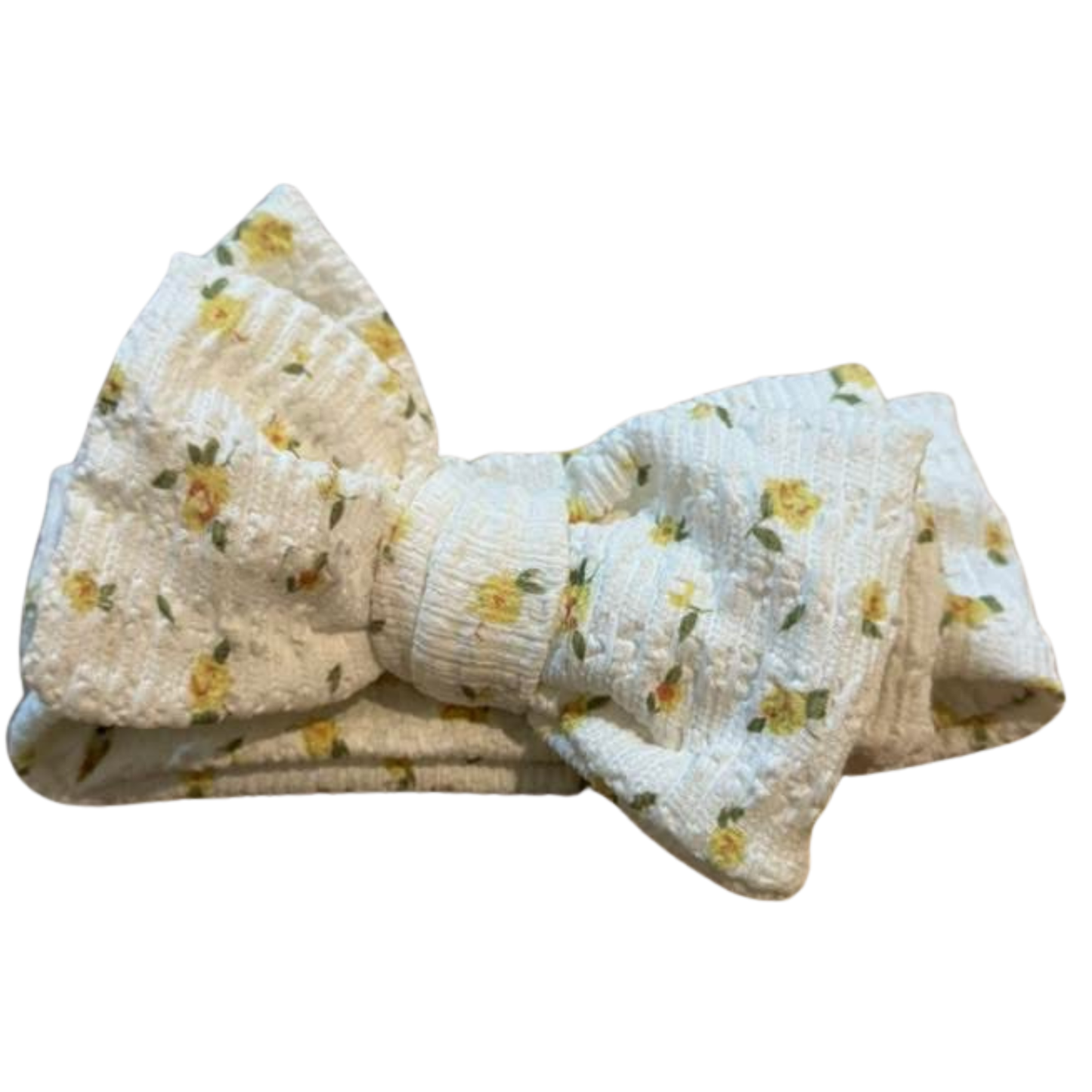 Floral Waffle Headwrap Bow