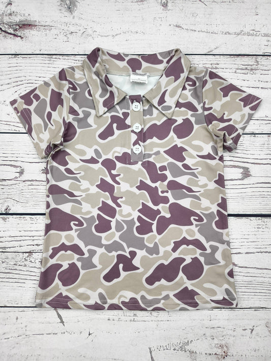 Camouflage Printed Hunting Polo
