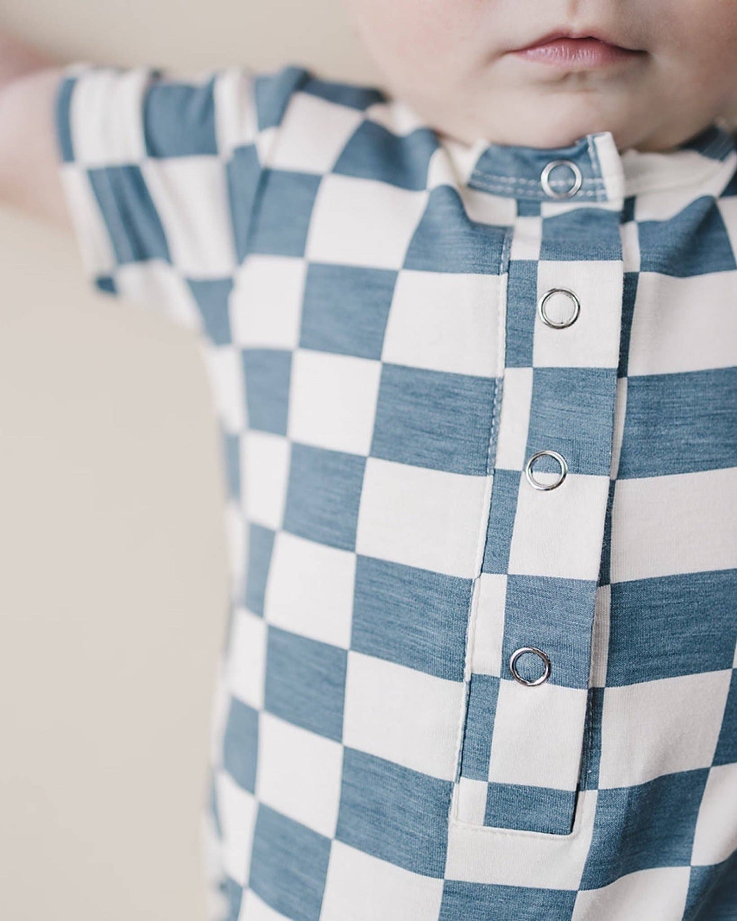 Bamboo Checkered Jumpsuit | Blue