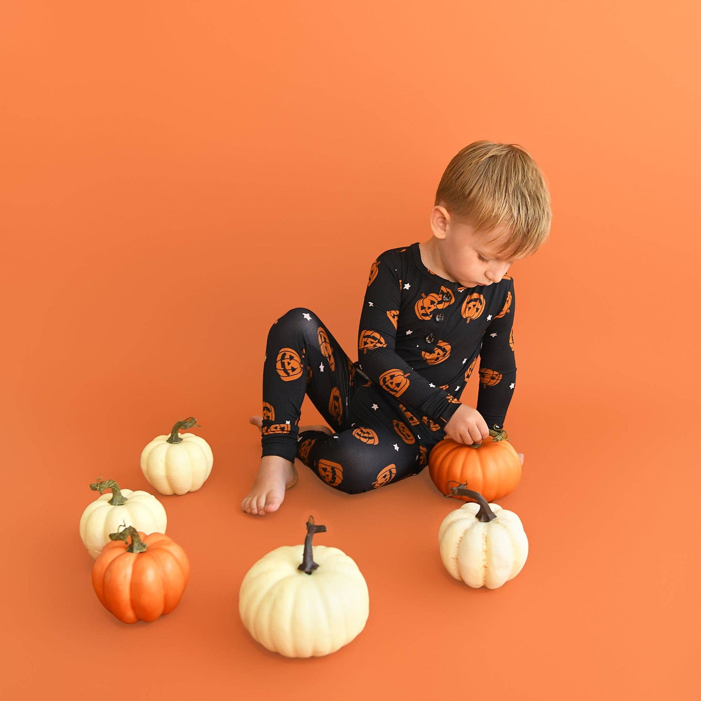 Jack Two Piece Bamboo Halloween Pumpkins