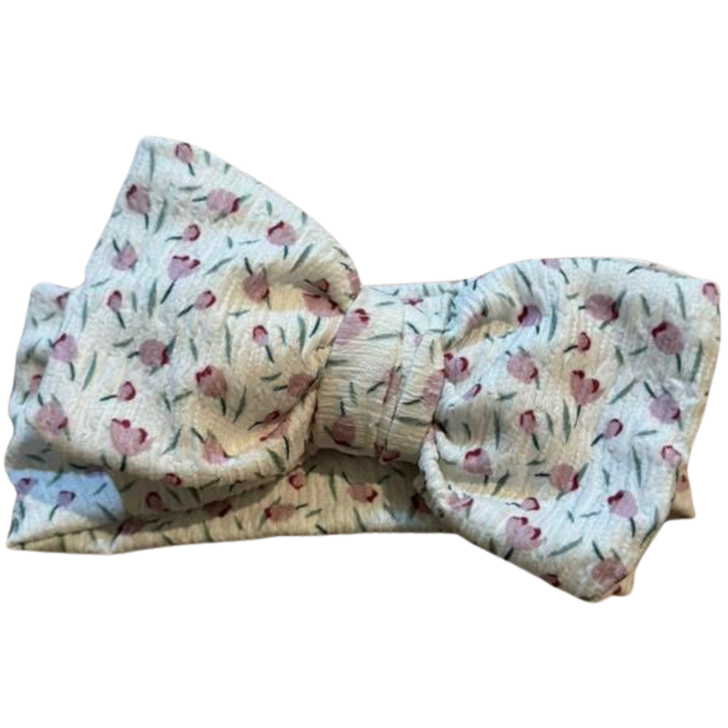 Floral Waffle Headwrap Bow