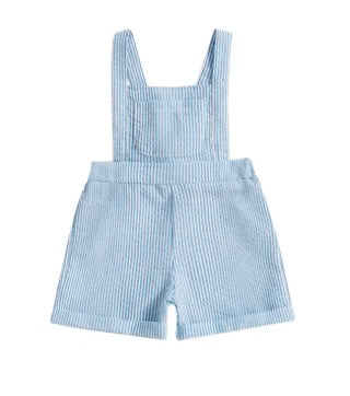 Stripe Overalls: Blue