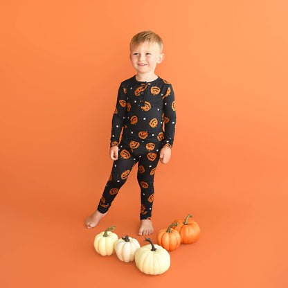 Jack Two Piece Bamboo Halloween Pumpkins