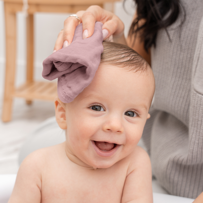 Bold Blush Muslin Baby Washcloths, Soft 10"x10" Cotton by Comfy Cubs / 6-Pack 10”X10”