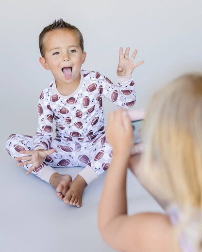 Bamboo Two Piece Kids Clothing Set | Game Day