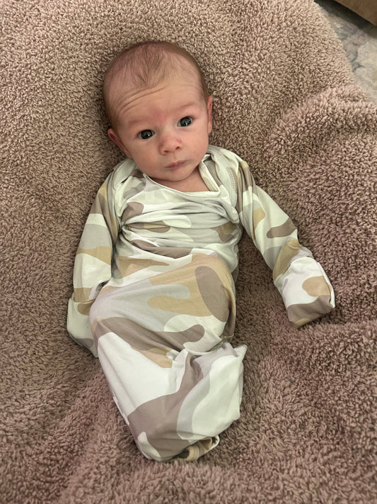 Bamboo Knotted Gown | Camo 2.0