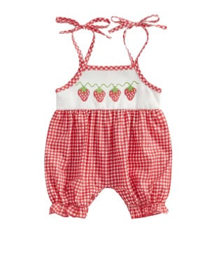 Strawberry Gingham Jumpsuit