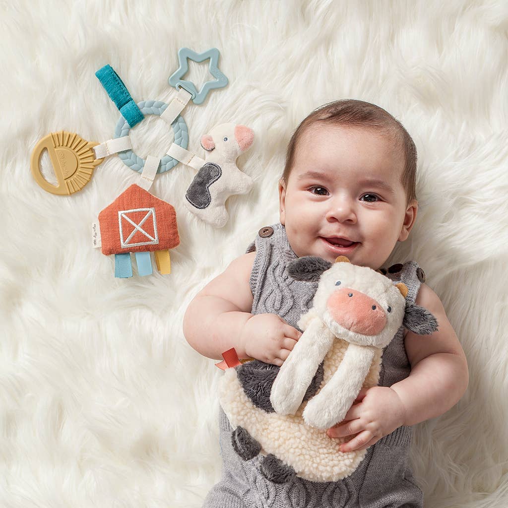 Bitzy Busy Ring™ Teething Activity Toy: Farm