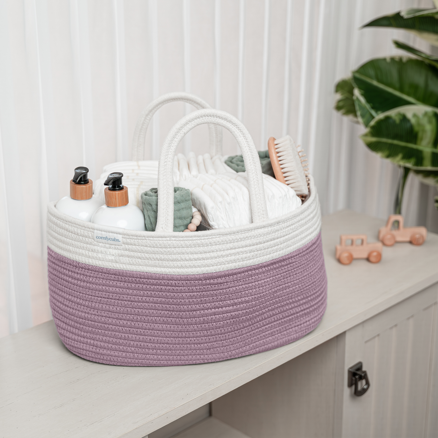 Diaper Caddy Organizer by Comfy Cubs: Mauve