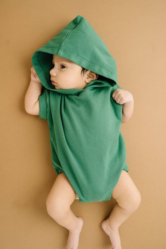 Enchanted Green Hooded Short Romper