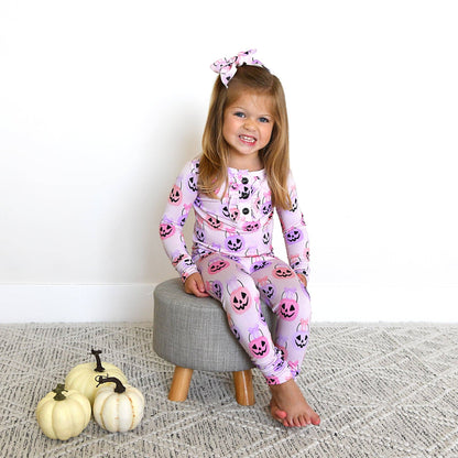 Emmy Two Piece Bamboo Halloween Pumpkins