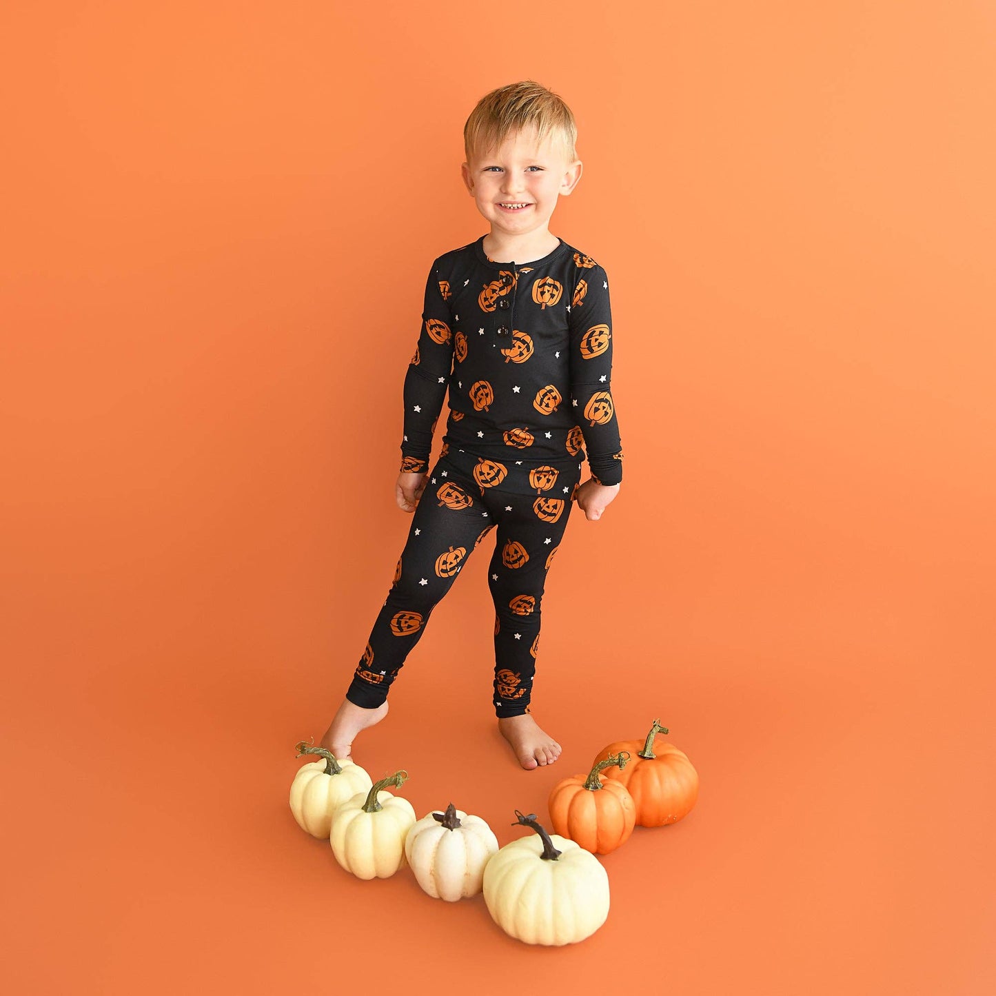 Jack Two Piece Bamboo Halloween Pumpkins