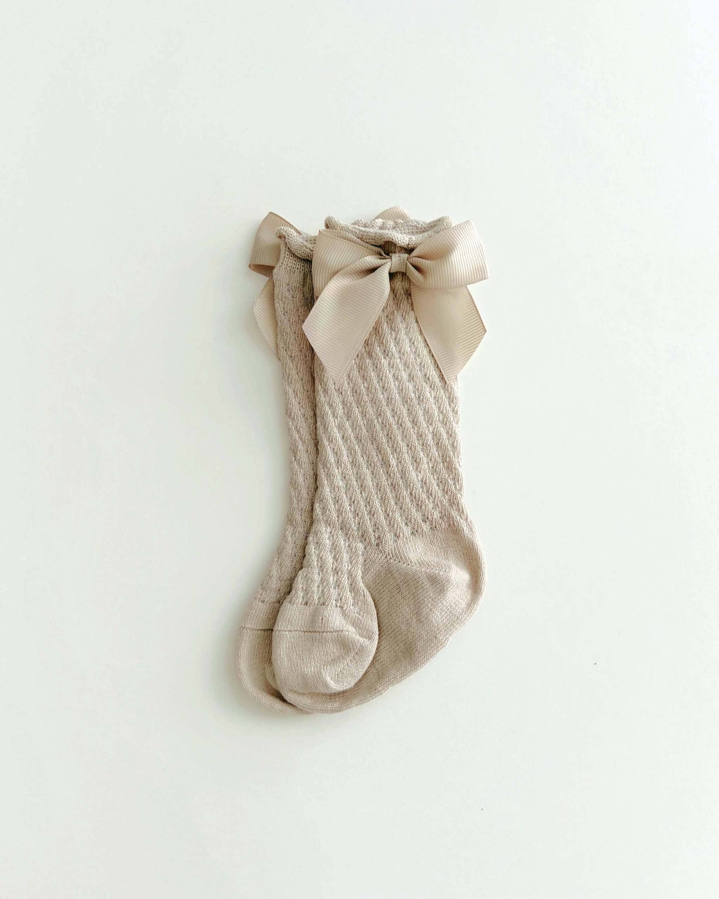 Cotton Lace Socks | Mocha: 0-1Y