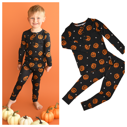 Jack Two Piece Bamboo Halloween Pumpkins