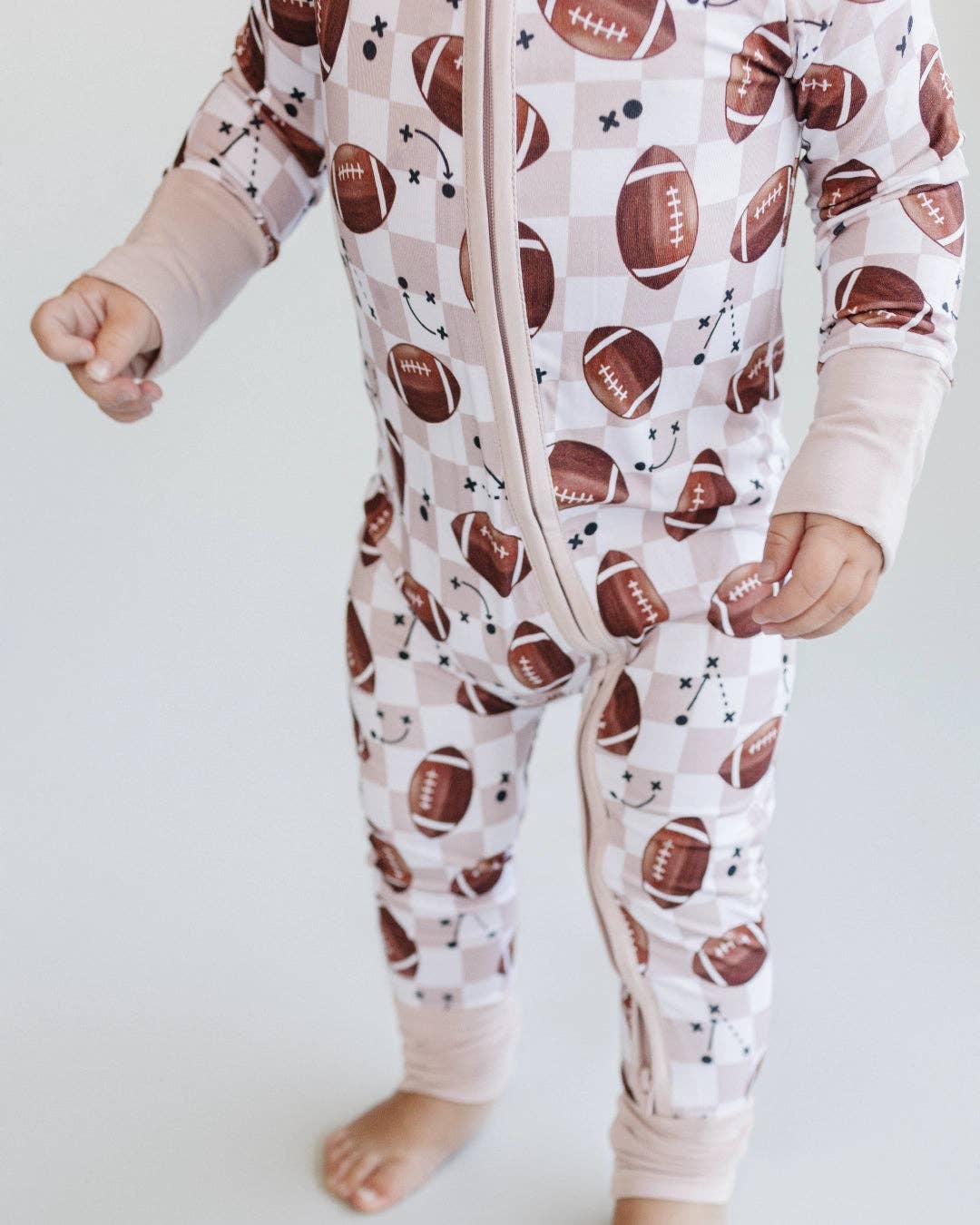 Bamboo Baby Clothing Unisex Zip Romper | Game Day