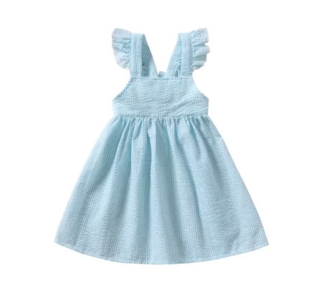 Stripped Spring Dress: Blue