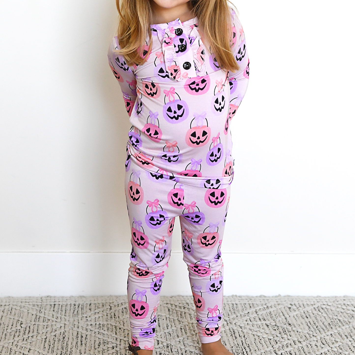 Emmy Two Piece Bamboo Halloween Pumpkins