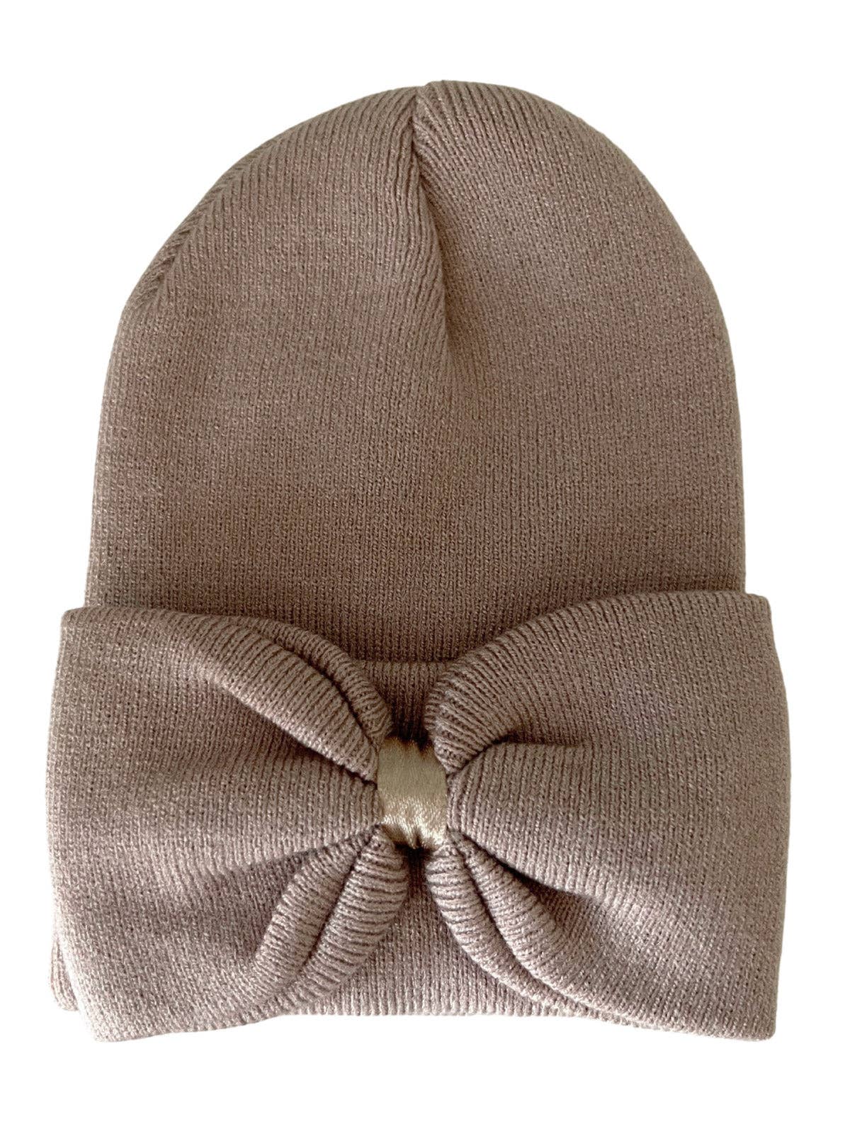 Baby's First Hat, Tan Bow