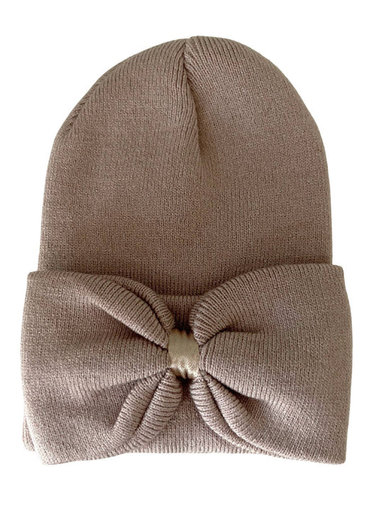 Baby's First Hat, Tan Bow