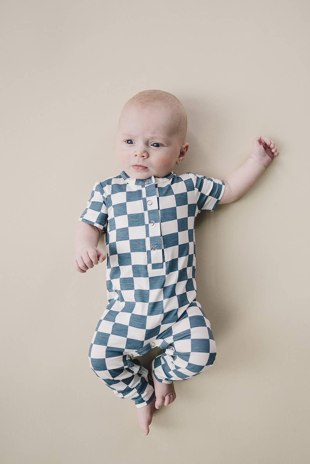 Bamboo Checkered Jumpsuit | Blue