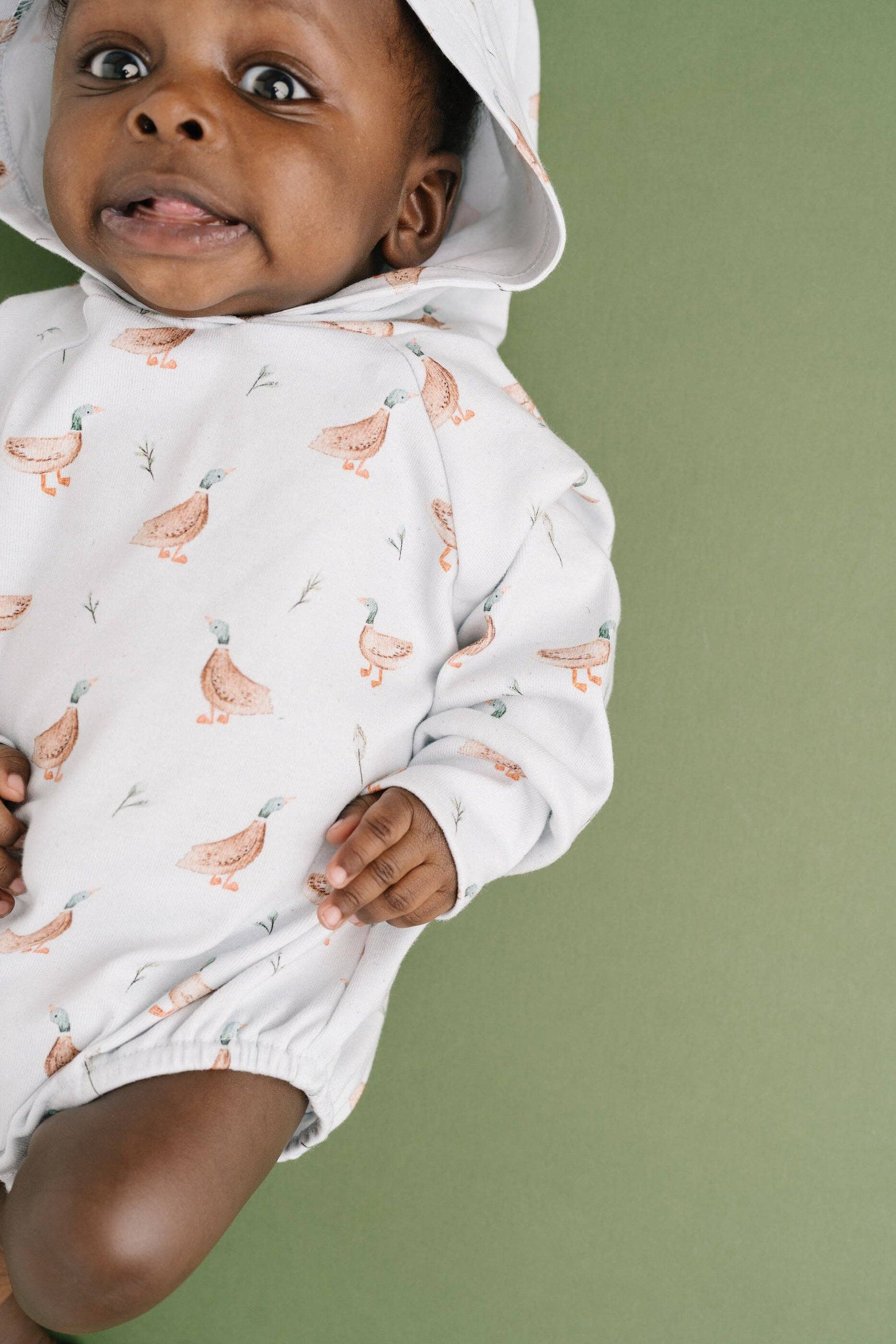 Puddle Ducks Hoodie Romper Set