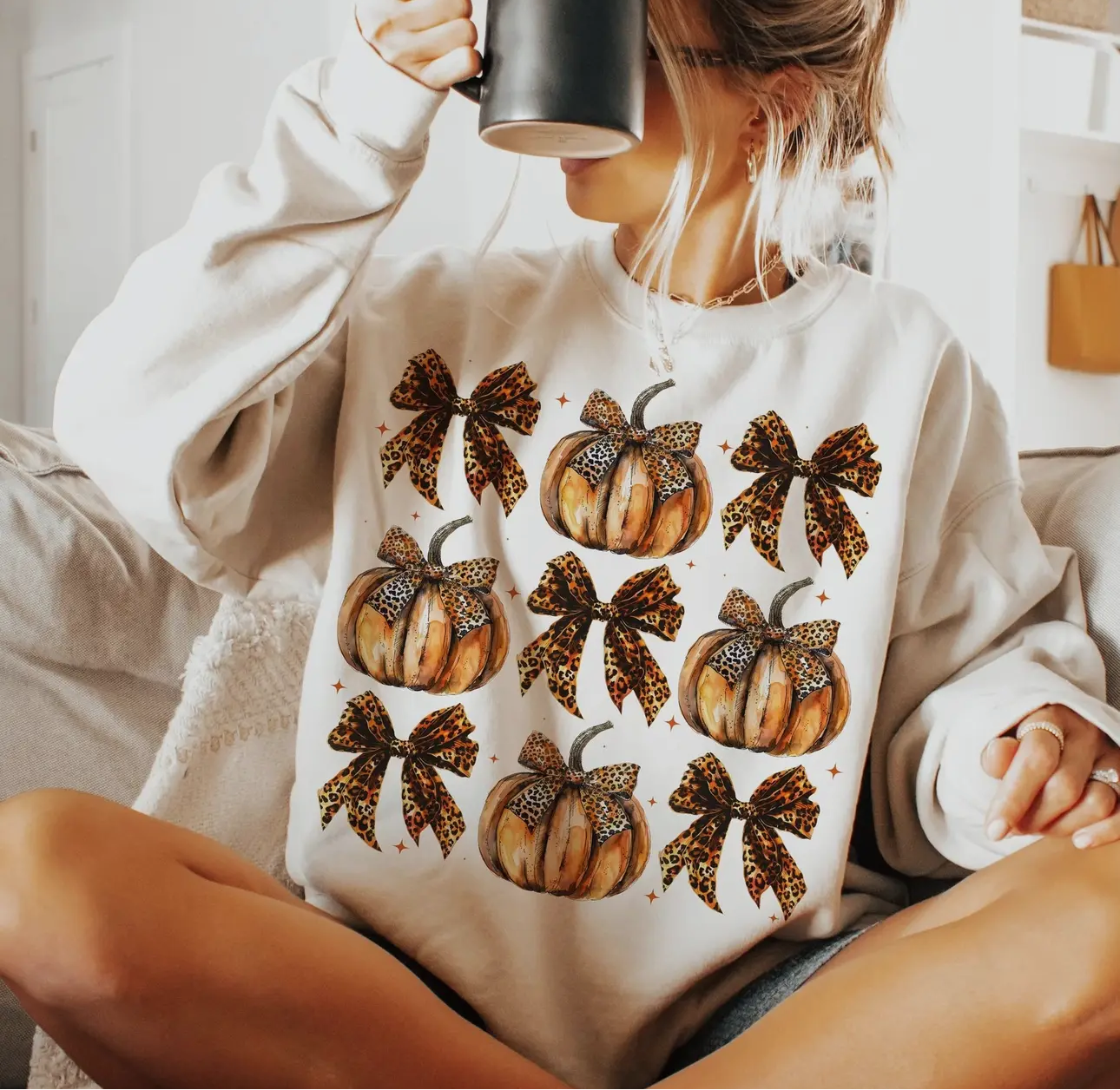 Pumpkin Bow Sweatshirt