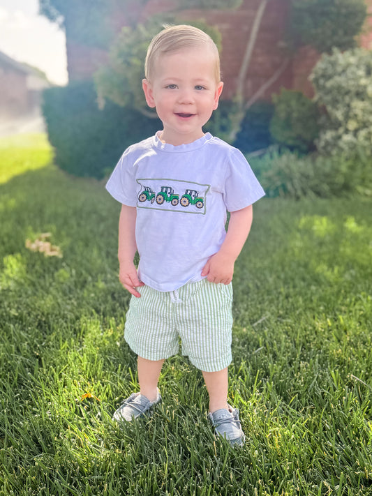 Tractor Stripe Shorts Set