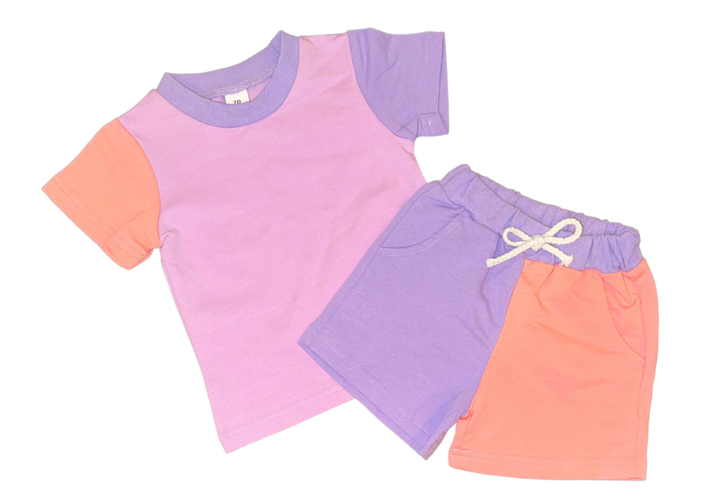 Colorblock Purple Summer Set