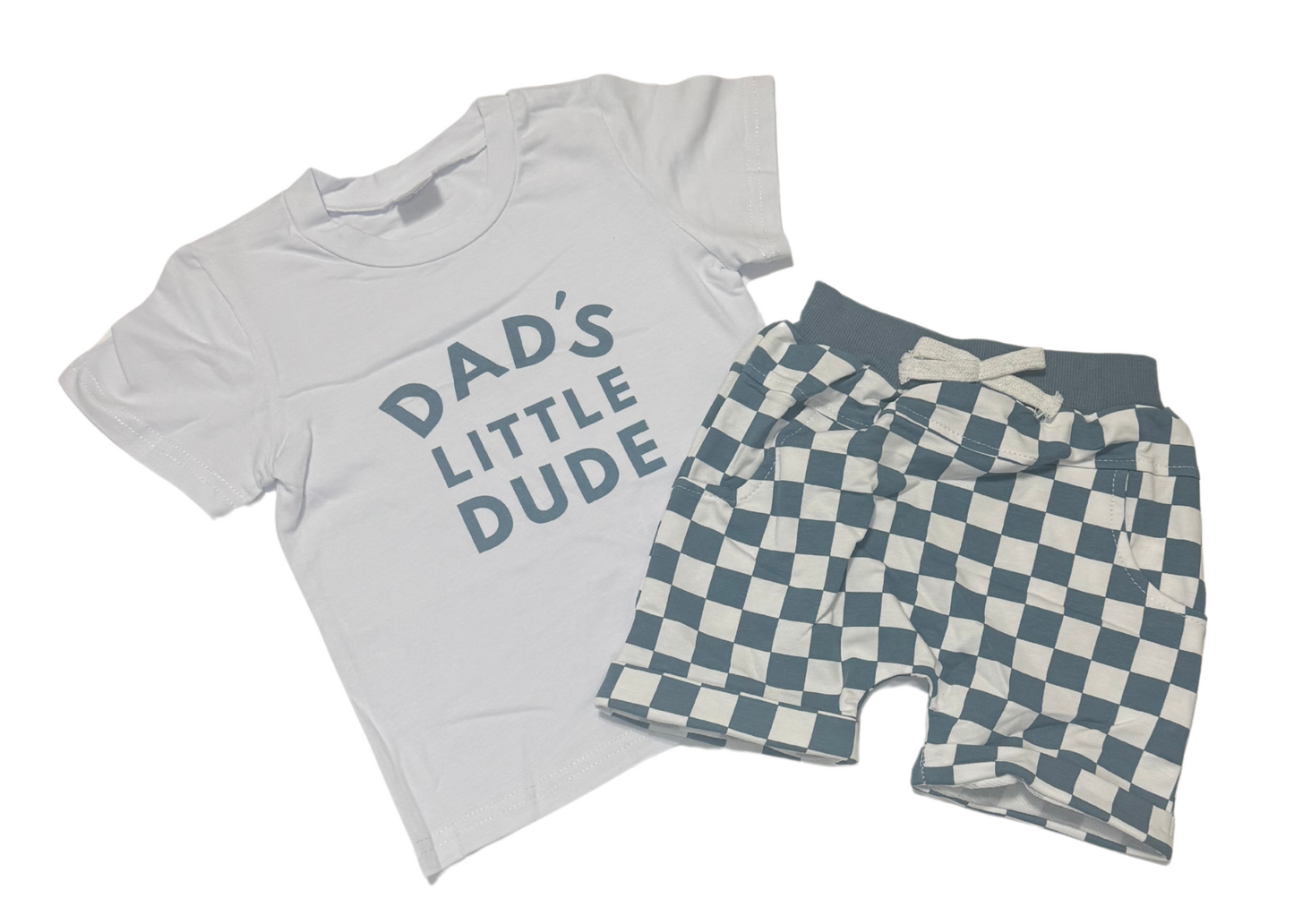 Dad's Little Dude Checkered Set