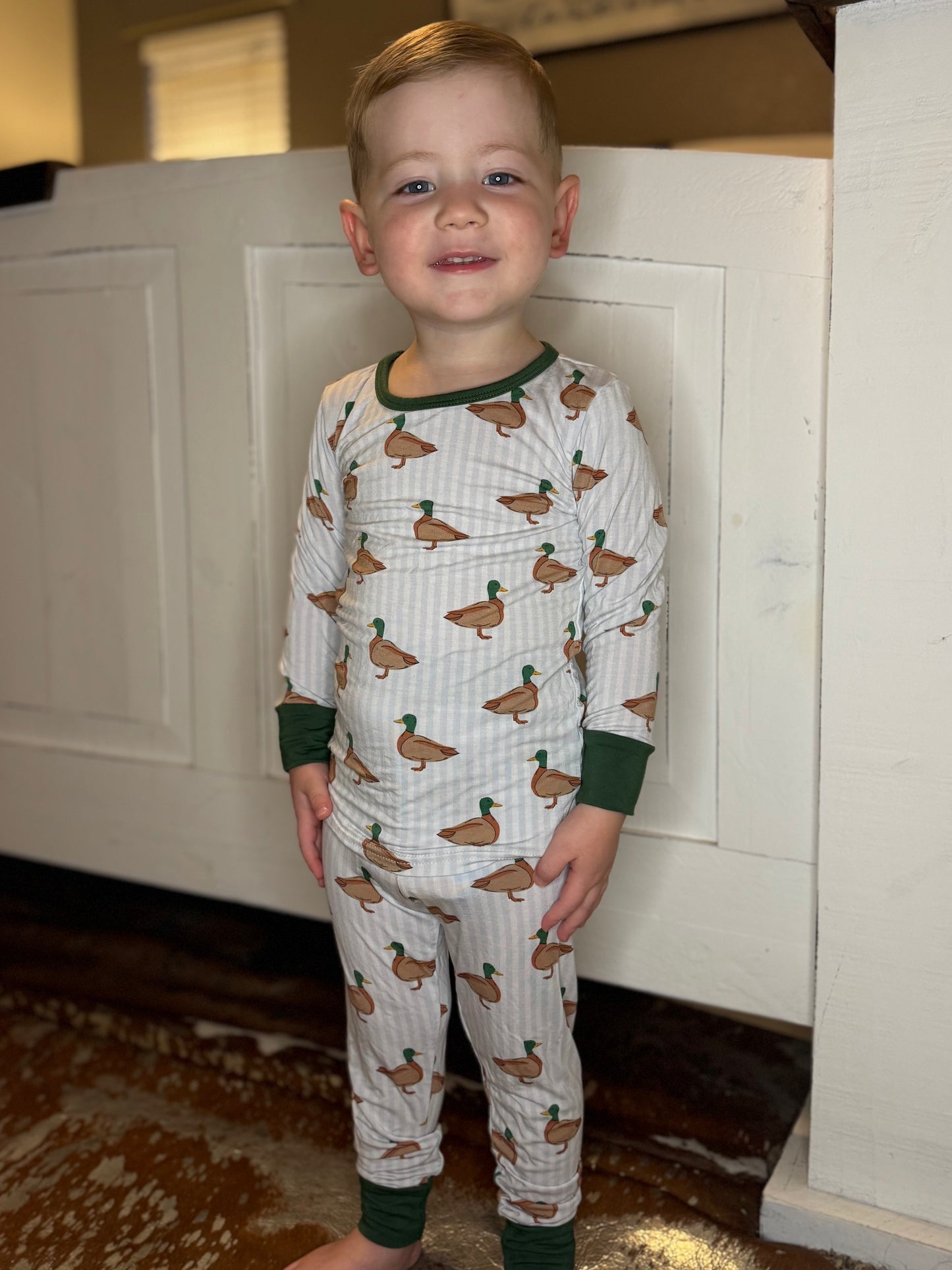 Mallard Stripe Bamboo Two Piece Set
