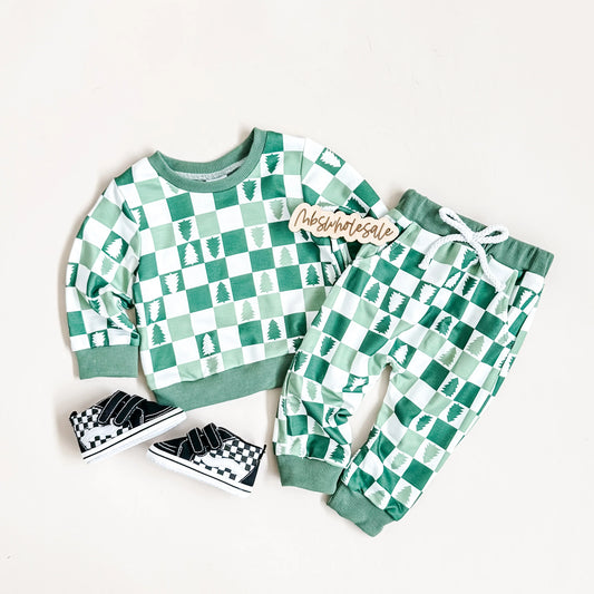 Checkered Pine Joggers Set