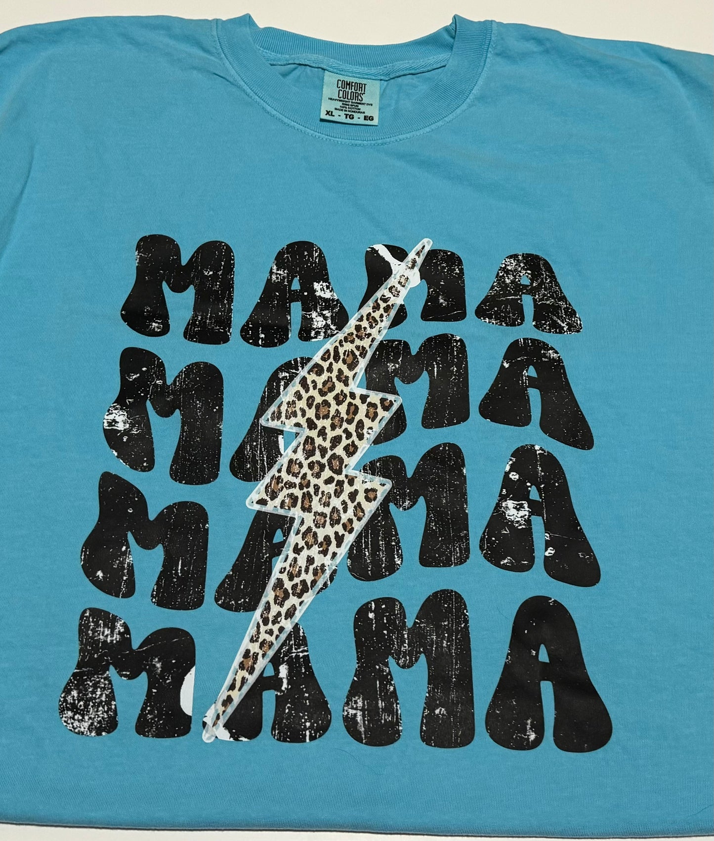 Mama Cheetah Lightening Bolt T-shirt