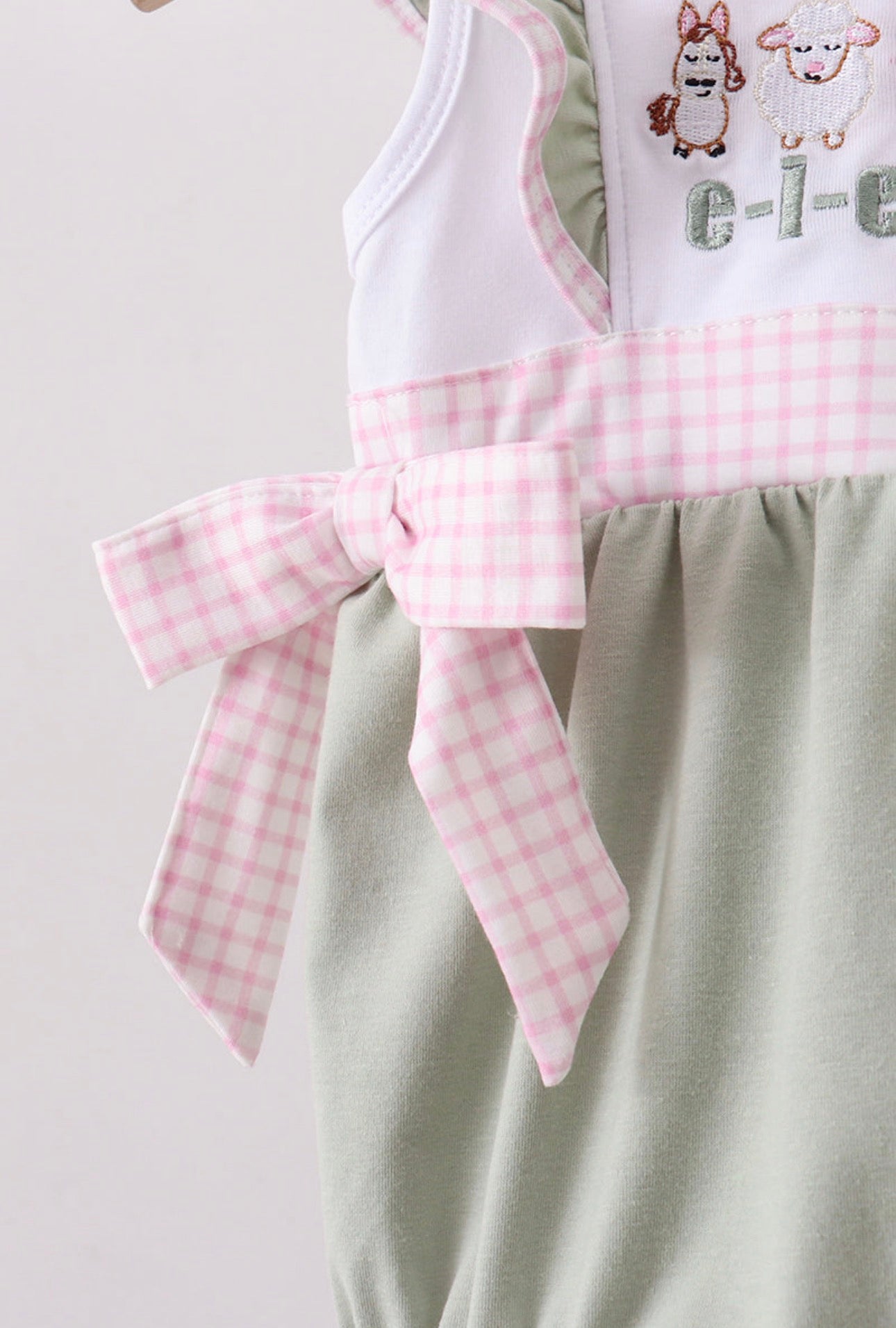 E-I-E-I-O Embroidery Ruffle Bubble