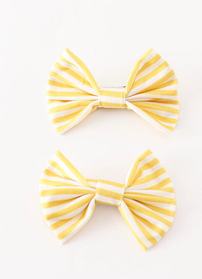 Piggie Hair Bow - Yellow