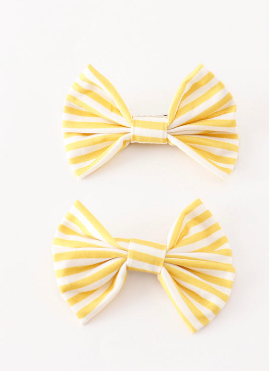 Piggie Hair Bow - Yellow