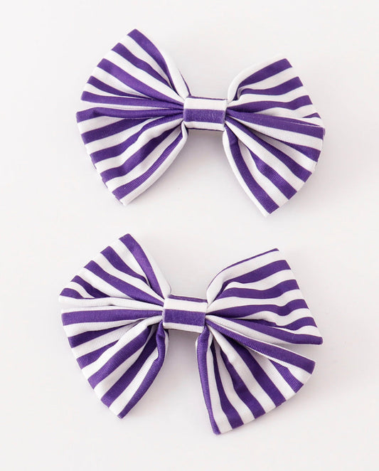 Piggie Hair Bow - Purple