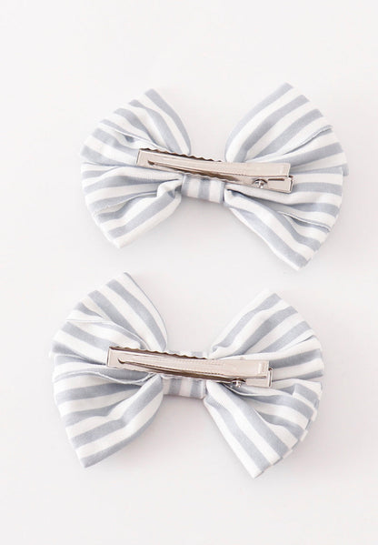 Piggie Hair Bow - Grey