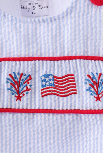 Patriotic embroidery bub bubble