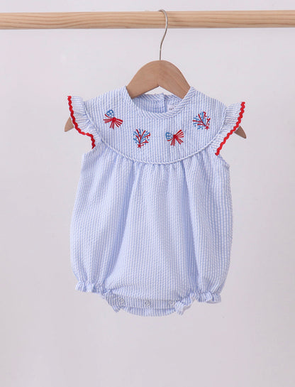 Patriotic embroidery sis bubble