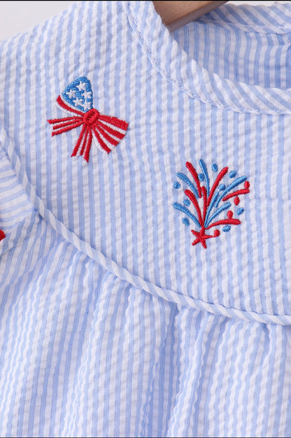 Patriotic embroidery sis bubble