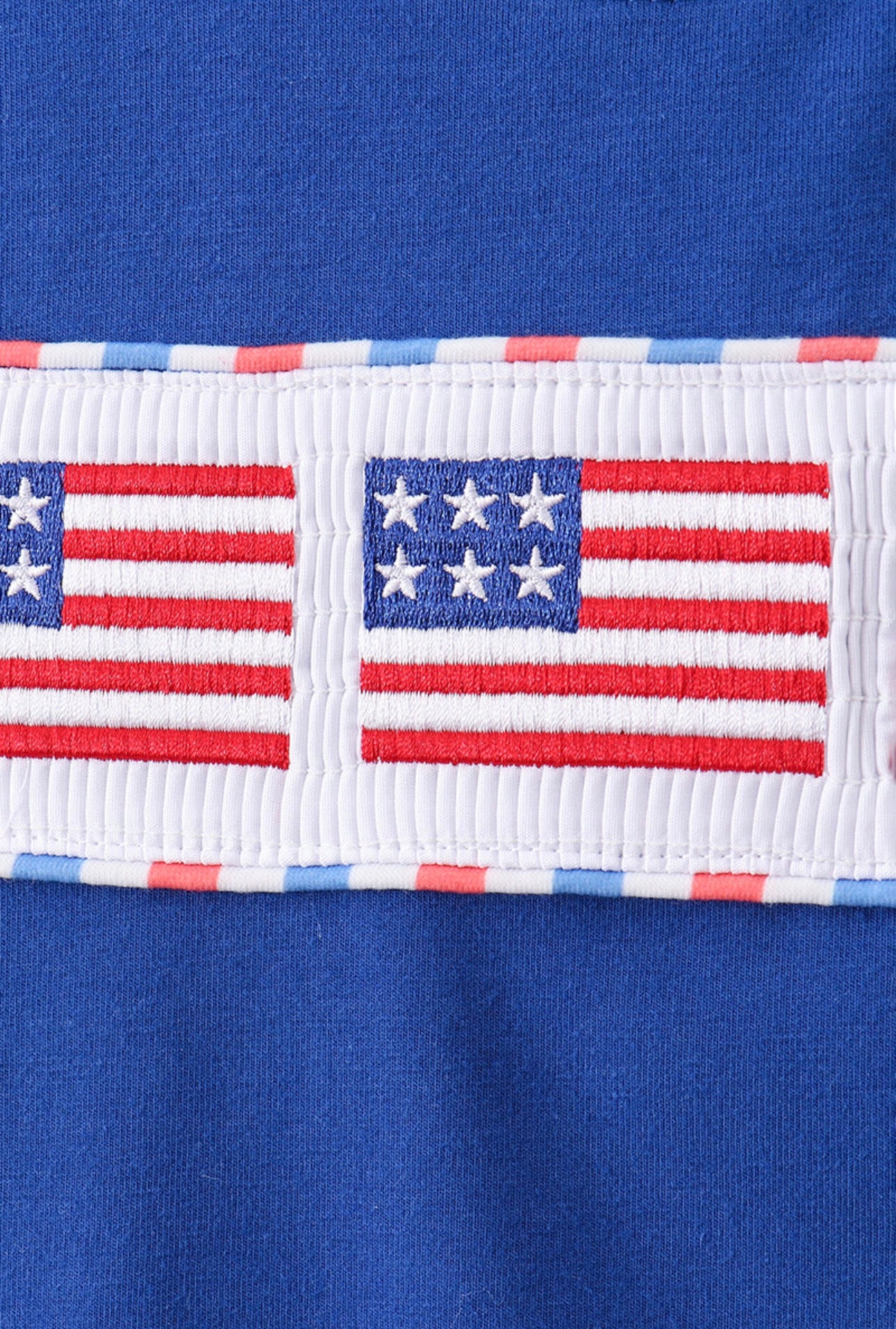 American Flag Embroidery Gingham Set