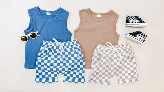 Checkered Summer Tank Set